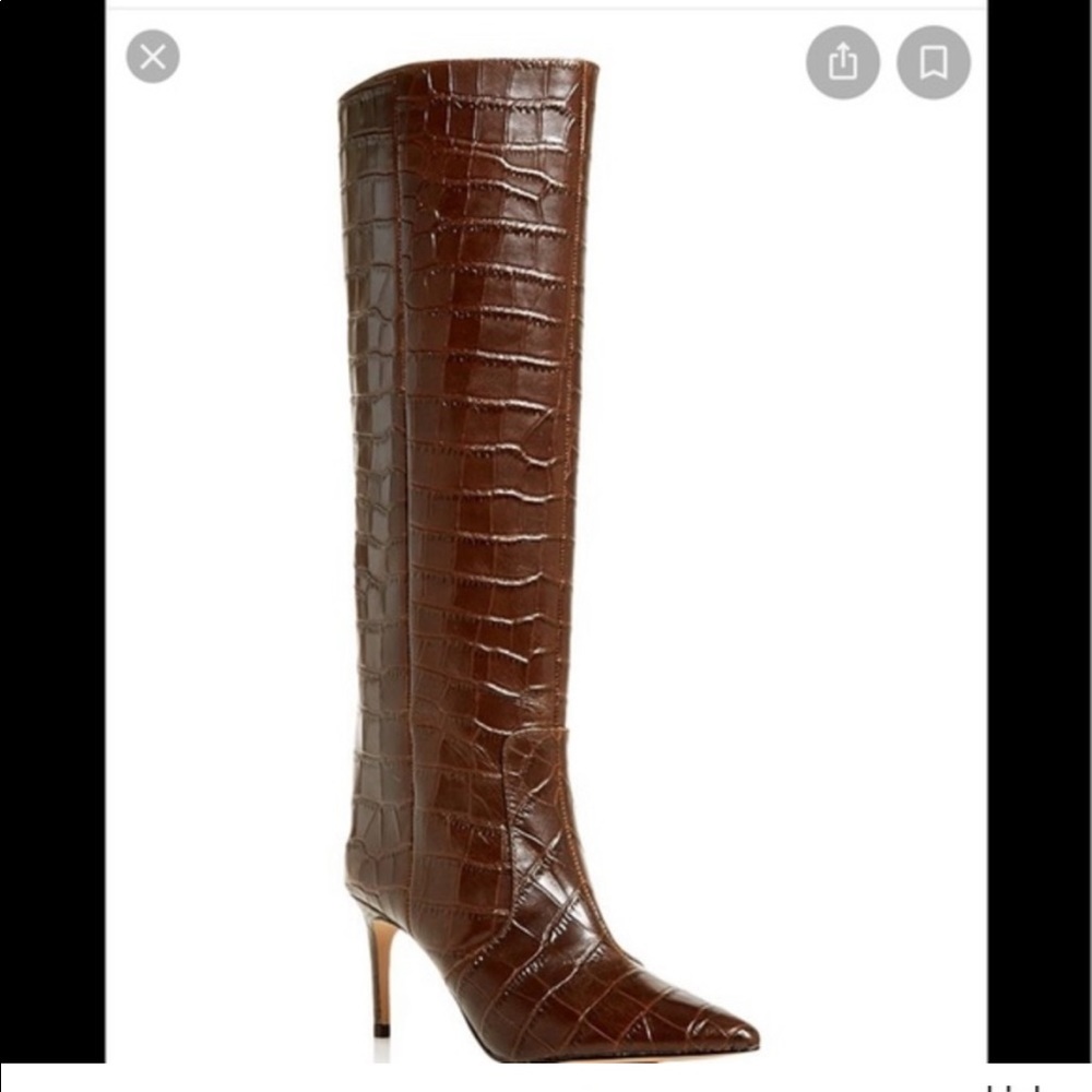 Kurt Geiger Leather Croc Boots